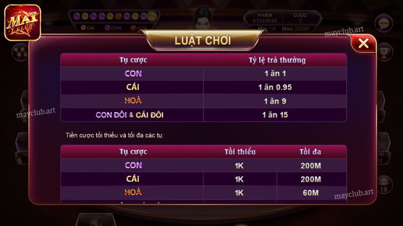 Hướng dẫn cách tính điểm ván đấu baccarat tại Mayclub